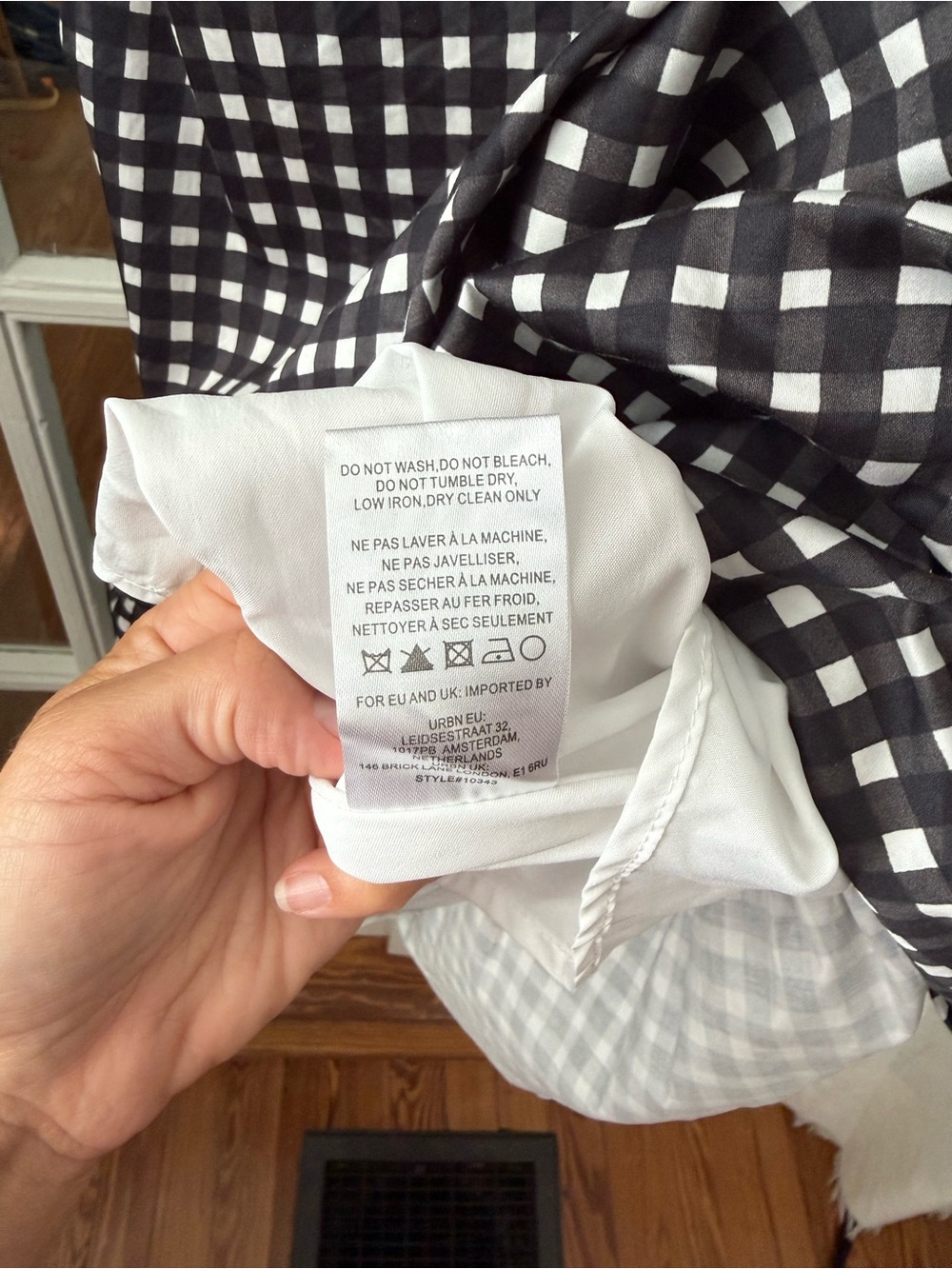 Hutch Bow Tie Maxi Dress in Oxford Print Black and White Gingham - Picture 7 of 7